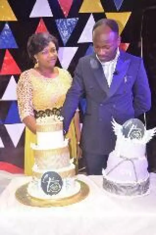Apostle Suleman & Wife Celebrate 4th Anniversary Of Celebration TV See Photos